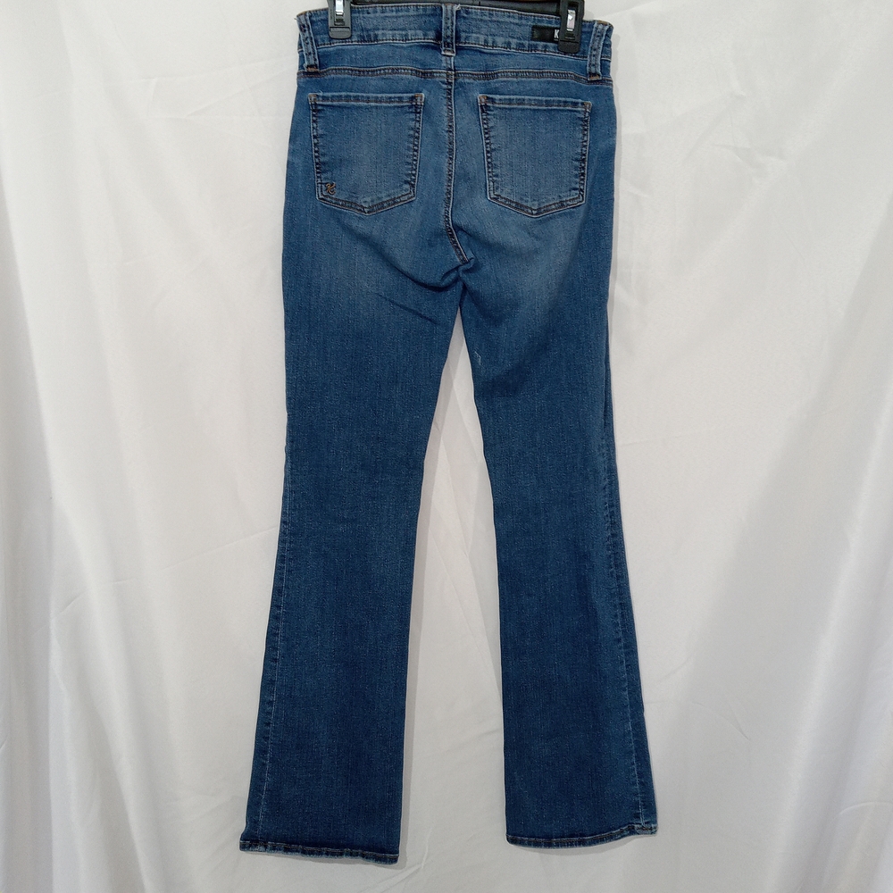 KUT From The Kloth Natalie Bootcut Jeans Womens 6 Blue Mid Rise Stretch Flare - Picture 5 of 13
